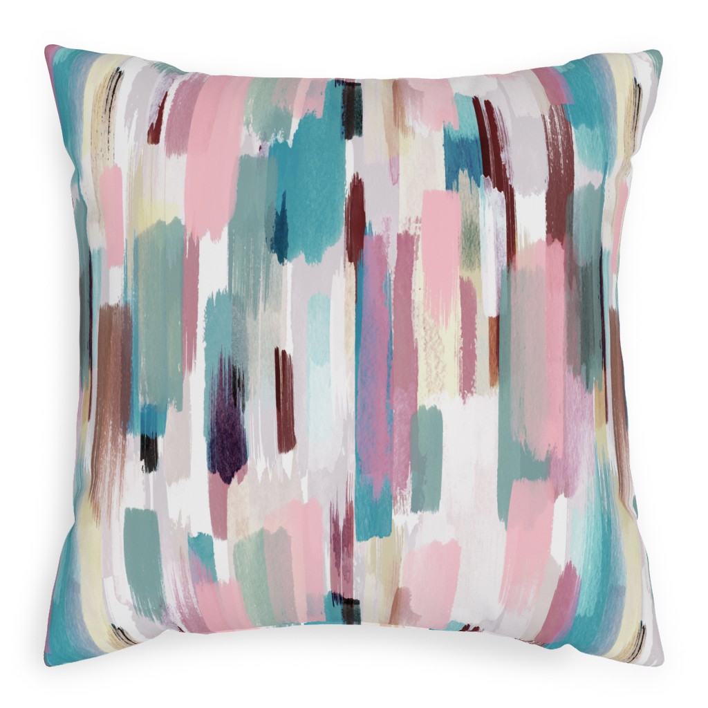 Color Memories - Multi Pastel Pillow, Woven, Beige, 20x20, Single Sided, Multicolor