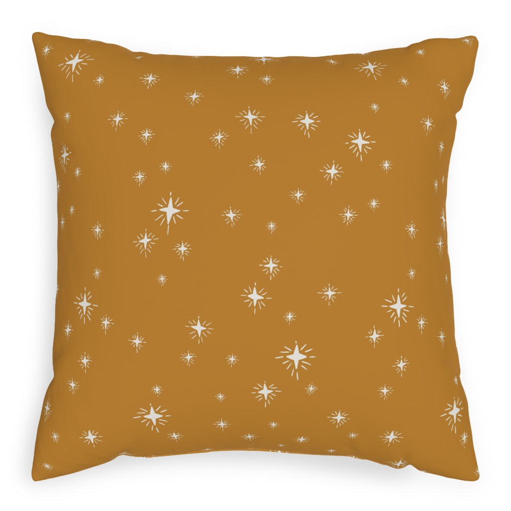 Star Light Star Bright Pillow, Woven, Beige, 20x20, Single Sided, Yellow