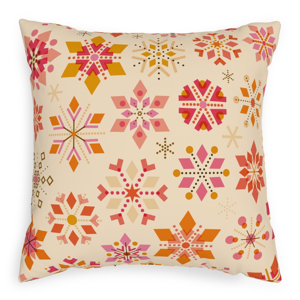 Winter Jewels - Multi Pillow, Woven, Beige, 20x20, Single Sided, Multicolor