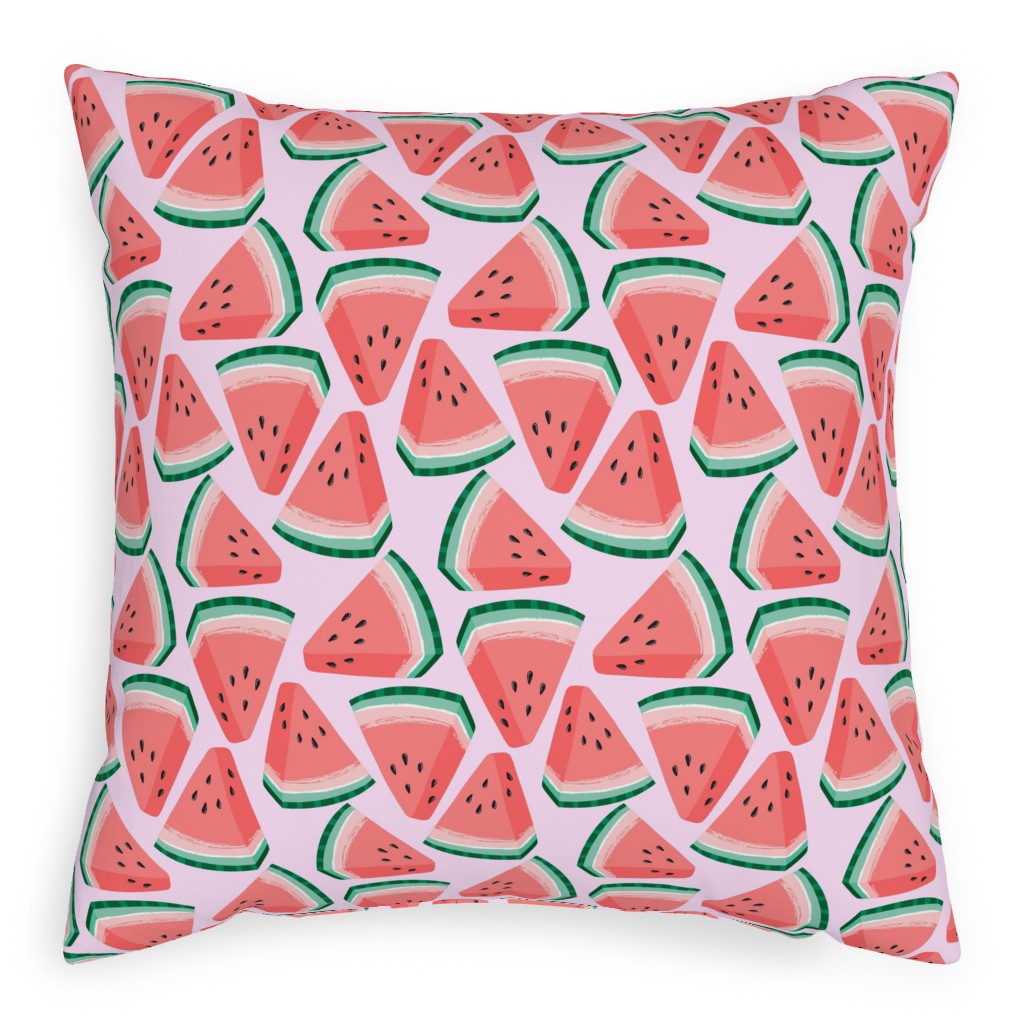 Watercolor - Pink Pillow, Woven, Beige, 20x20, Single Sided, Pink