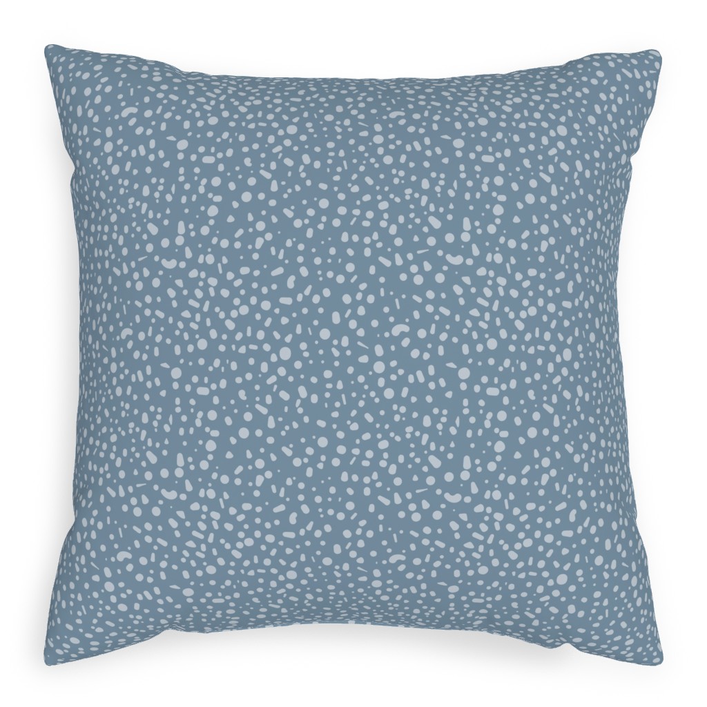 Arctic Thaw - Dark Grey Pillow, Woven, Beige, 20x20, Single Sided, Blue