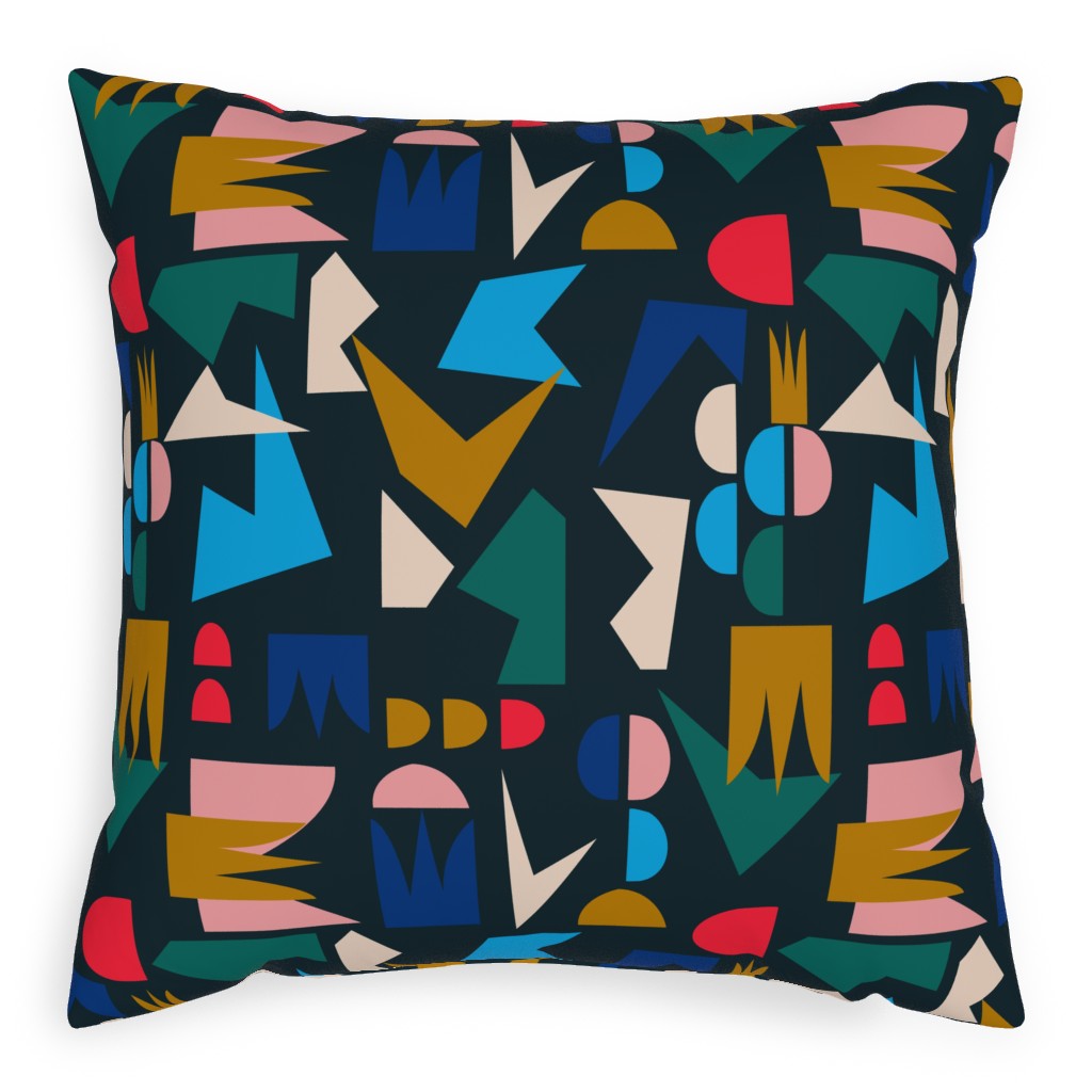 Shape of Things - Multi Pillow, Woven, Beige, 20x20, Single Sided, Multicolor