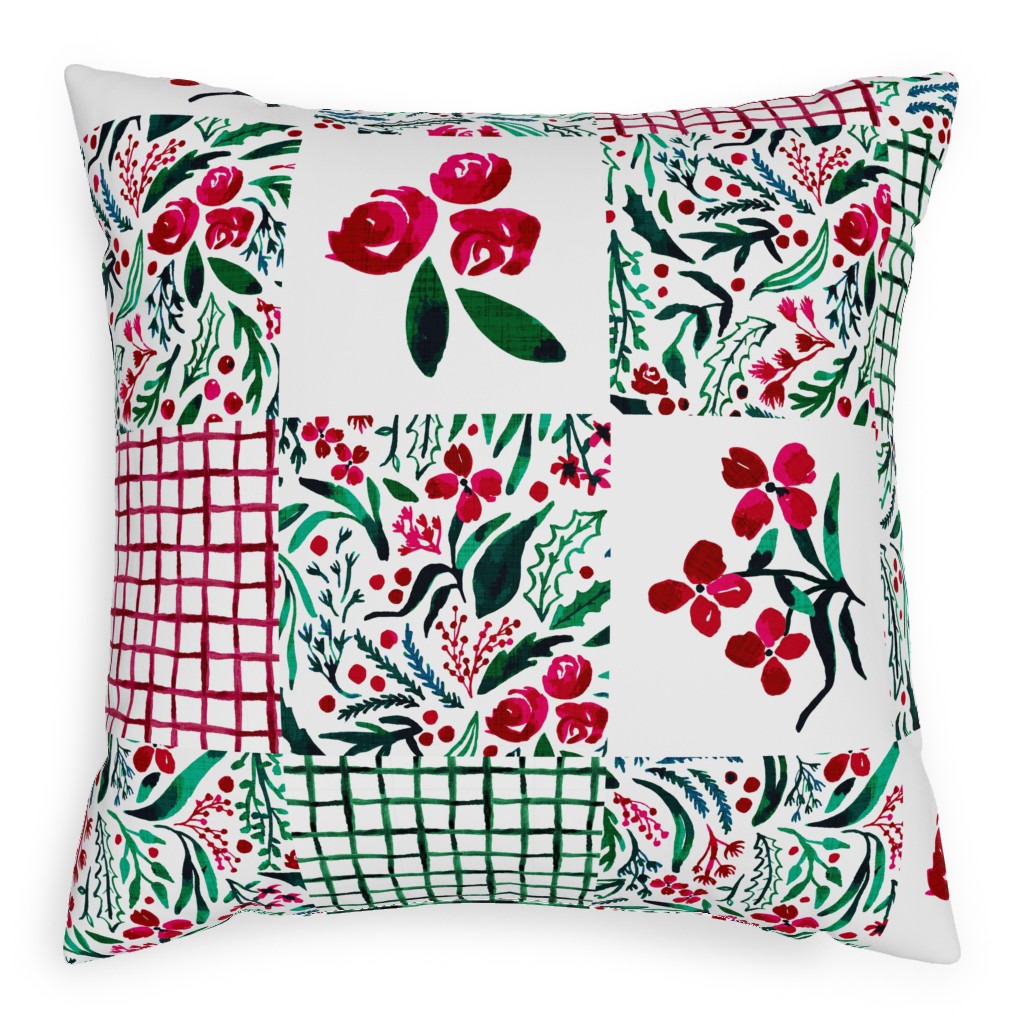 Noel Collection Pillow, Woven, Beige, 20x20, Single Sided, Multicolor