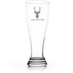 deer silhouette pilsner glass