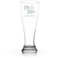 mr and mrs pilsner glass