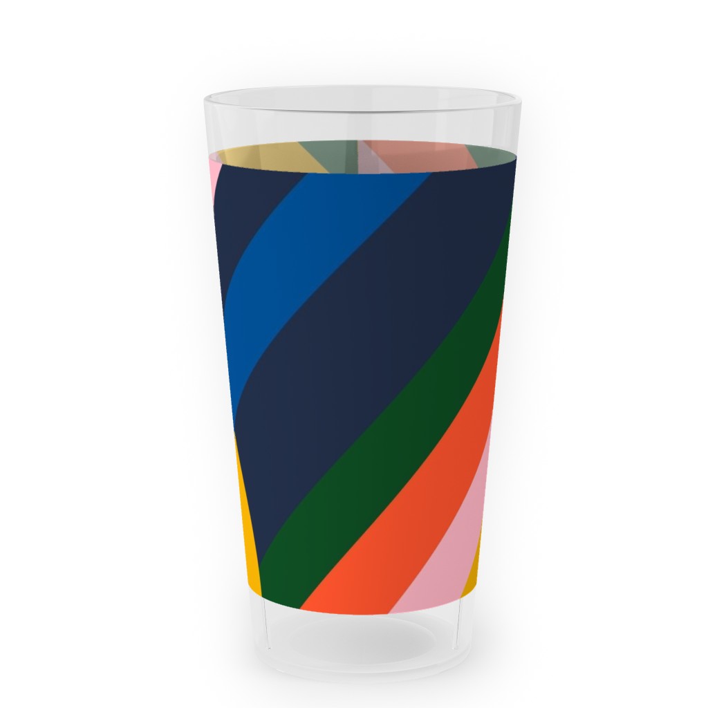 Modernist Loop - Multi Outdoor Pint Glass, Multicolor