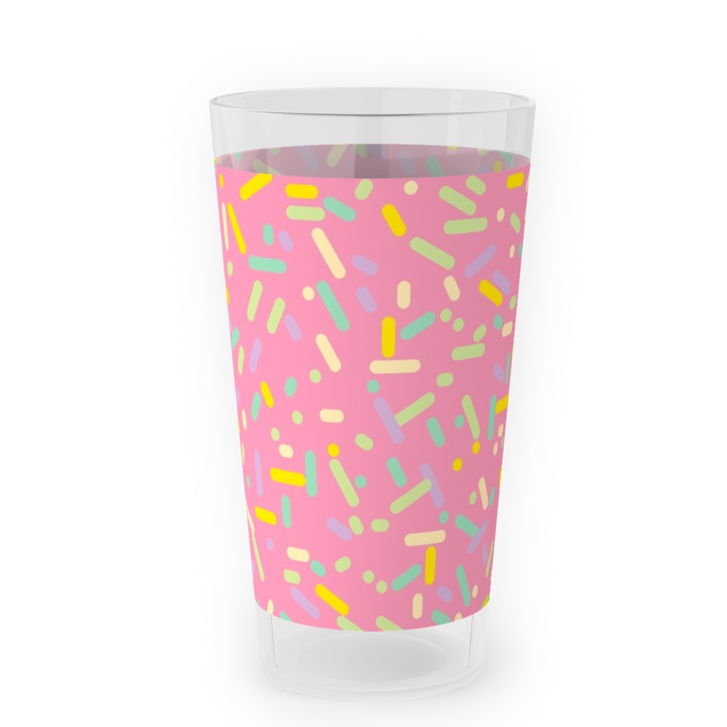 Sprinkles - Pink Outdoor Pint Glass, Pink