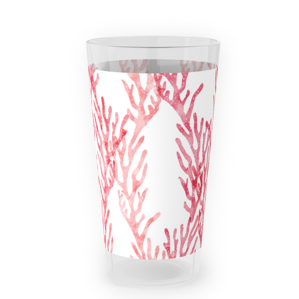 Coral - Pink Outdoor Pint Glass, Pink