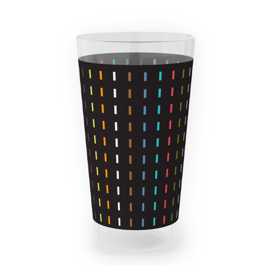 Soda Nation Stripes - Dark Multi Outdoor Pint Glass, Black