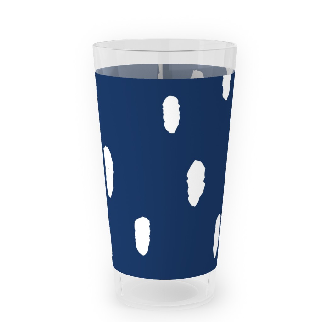 Confetti Dot - Night Outdoor Pint Glass, Blue