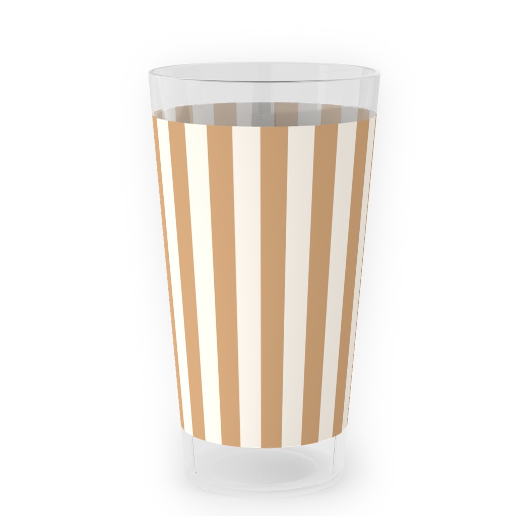 Palomino Stripe Neutral Outdoor Pint Glass Shutterfly