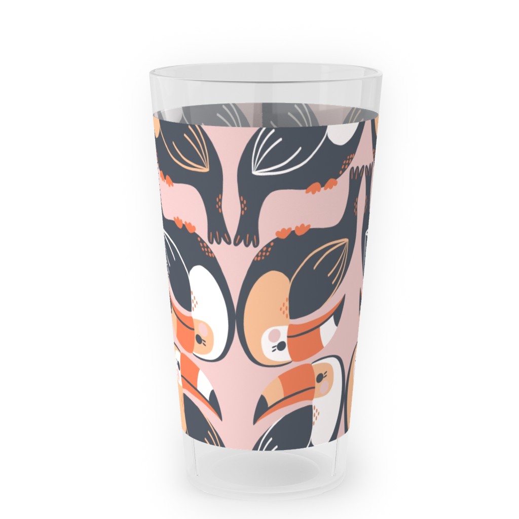 Toucan Stack - Pink Outdoor Pint Glass, Pink