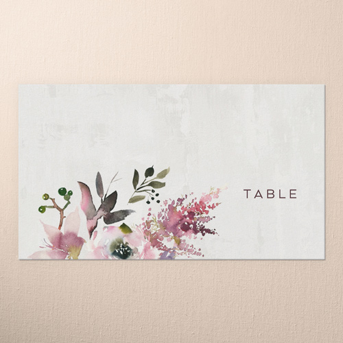 Painted Promise Wedding Place Card, Purple, Placecard, Matte, Signature Smooth Cardstock, Warm Lilac