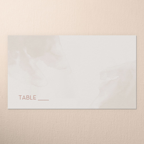 Light Wisps Wedding Place Card, Beige, Placecard, Matte, Signature Smooth Cardstock