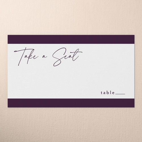 Regal We Do Wedding Place Card, Purple, Placecard, Matte, Signature Smooth Cardstock