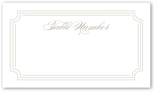Serene Soiree Wedding Place Card, White, Placecard, Matte, Signature Smooth Cardstock