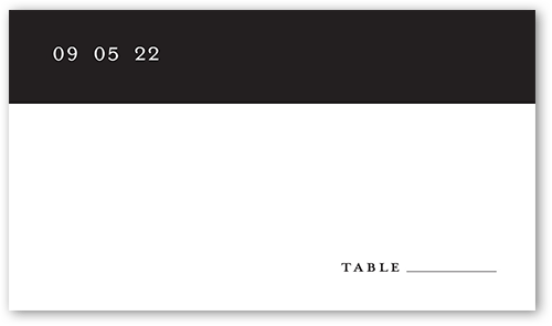 Dazzling Duet Wedding Place Card, White, Placecard, Matte, Signature Smooth Cardstock, White