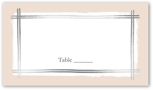 Glistening Gathering Wedding Place Card, Grey, Placecard, Matte, Signature Smooth Cardstock, Silver