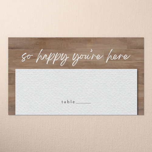 Laurel Accent Wedding Place Card, Beige, Placecard, Write Your Own Greeting, Matte, Signature Smooth Cardstock