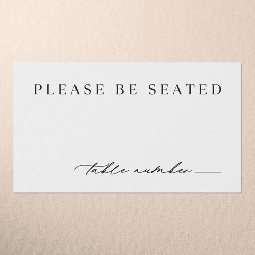 Wooden Wonders Wedding Place Card, White, Placecard, Matte, Signature Smooth Cardstock