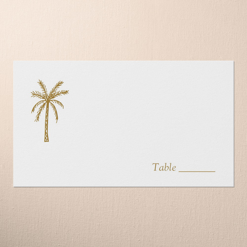 Editable Icon Wedding Place Card, Yellow, Placecard, Write Your Own Greeting, Matte, Signature Smooth Cardstock, Mustard