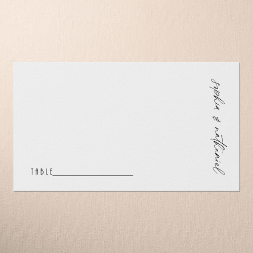 Soothing Showcase Wedding Place Card, Black, Placecard, Matte, Signature Smooth Cardstock