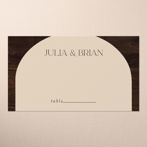 Timber Ties Wedding Place Card, Brown, Placecard, Matte, Signature Smooth Cardstock