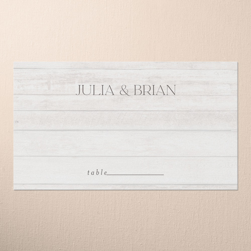 Timber Ties Wedding Place Card, White, Placecard, Matte, Signature Smooth Cardstock