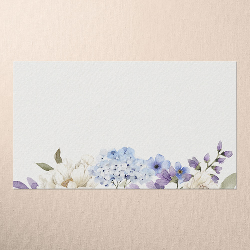 Hydrangea Highlight Wedding Place Card, Blue, Placecard, Matte, Signature Smooth Cardstock