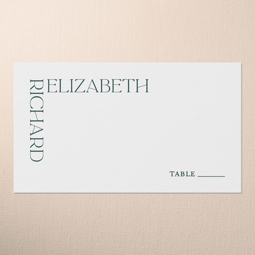 All Around Wedding Place Card, Green, Placecard, Matte, Signature Smooth Cardstock
