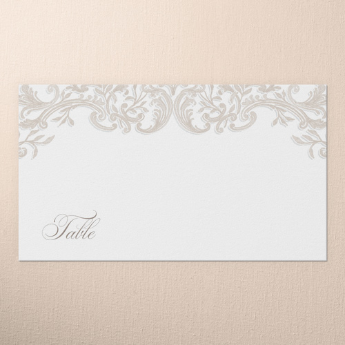 Majestic Emblem Wedding Place Card, White, Placecard, Matte, Signature Smooth Cardstock, White