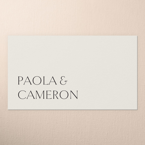 Modern Focus Wedding Place Card, Beige, Placecard, Matte, Signature Smooth Cardstock, Cream