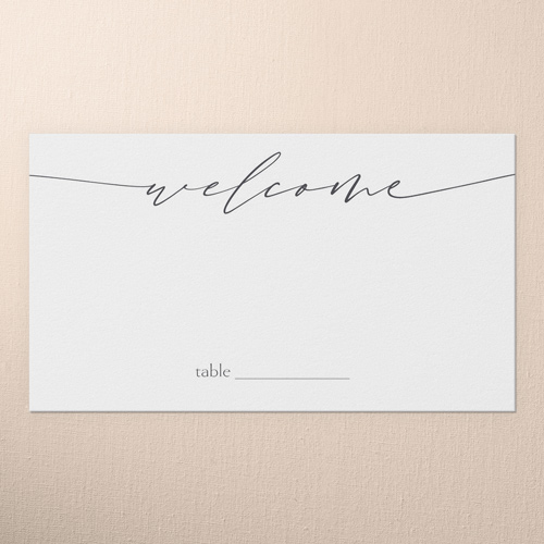Whispering Love Wedding Place Card, White, Placecard, Matte, Signature Smooth Cardstock, White