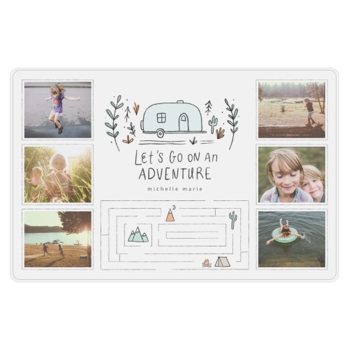 Adventure Camping Placemat, Gray