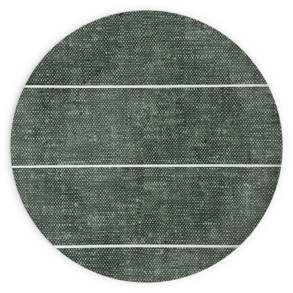 Farmhouse Stripes - Restoration Green Plates, 10x10, Green