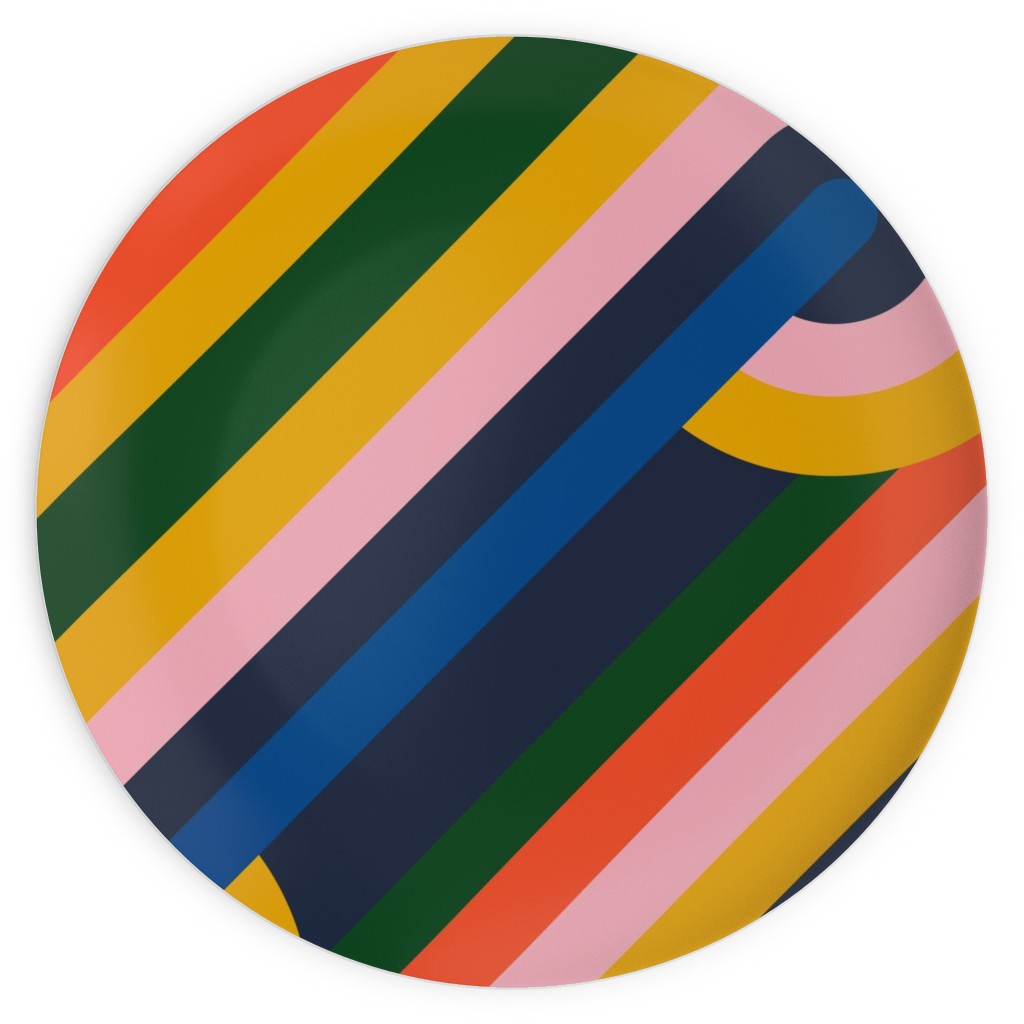 Modernist Loop - Multi Plates, 10x10, Multicolor