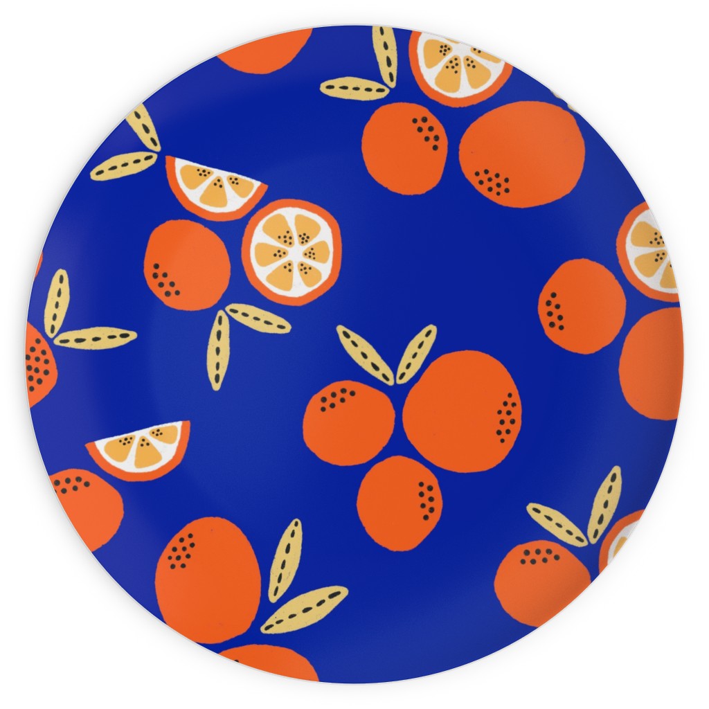 Clemantine - Blue Plates, 10x10, Blue, True Blue