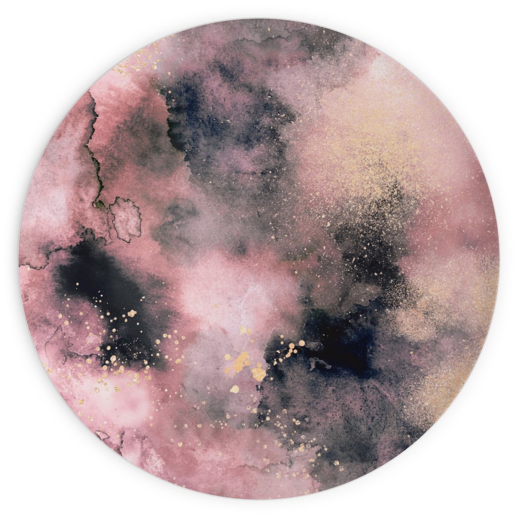 Watercolor Marble - Pink Plates, 10x10, Pink