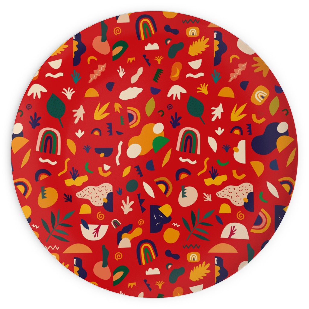 Red Dessert Plates