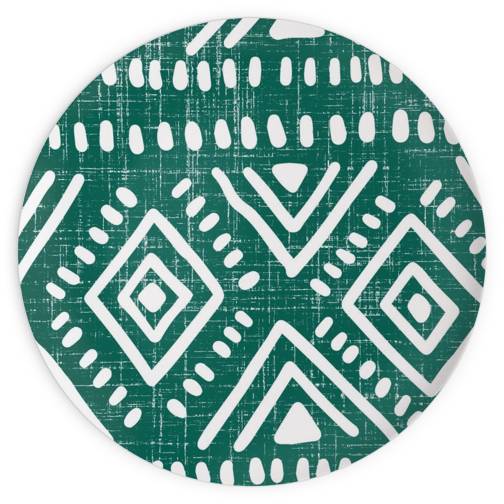 Abstract Diamond Plates, 10x10, Green, Lake