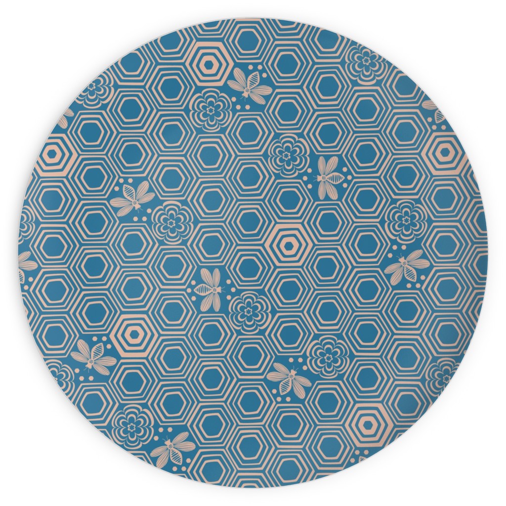 Honeyrose Plates, 10x10, Blue, True Blue