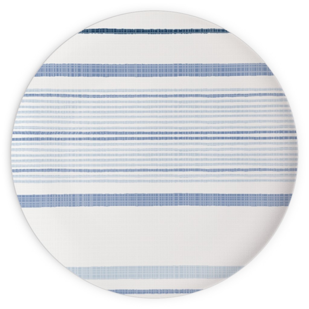 Double Anderson Stripe - Blue Plates, 10x10, Blue