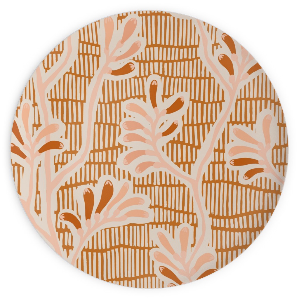Kangaroo Paw - Floral Plates, 10x10, Pink, Bright Pink