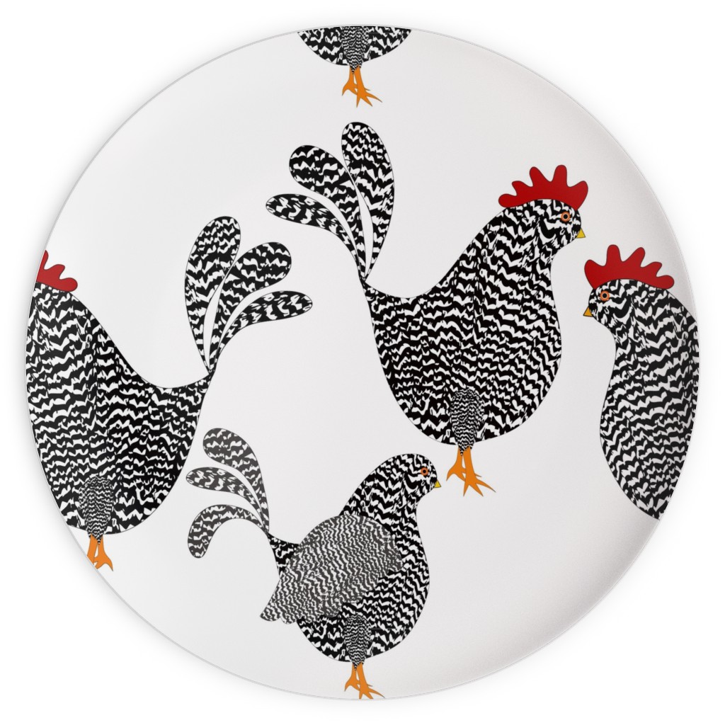Chick, Chick, Chickens - Neutral Plates, 10x10, White