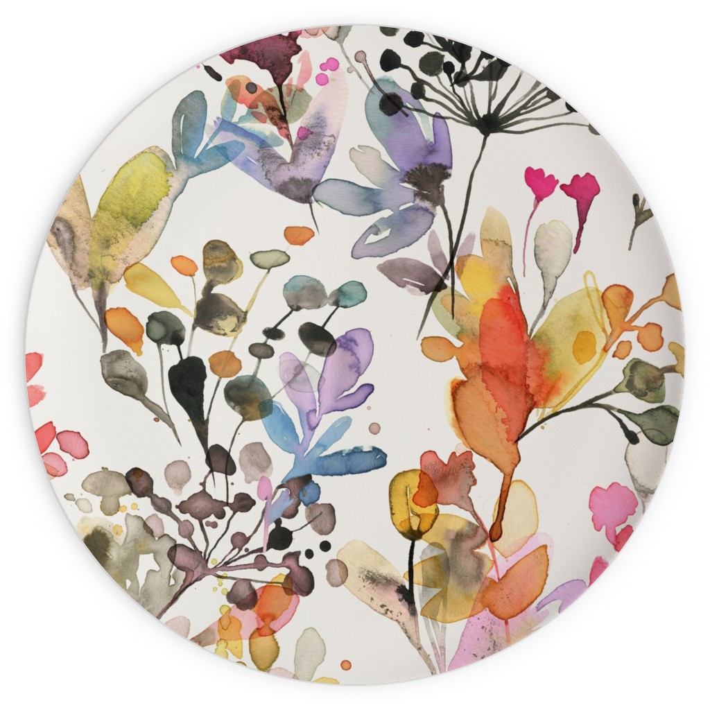 Wild Grasses - Multi Plates, 10x10, Multicolor