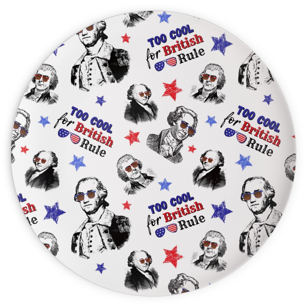 Too Cool for British Rule Plates, 10x10, Multicolor