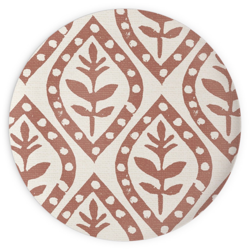 Molly's Print - Terracotta Plates, 10x10, Brown