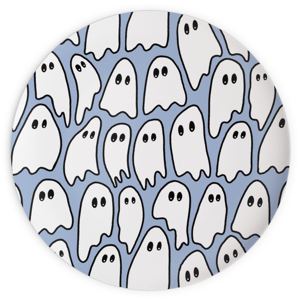 Ghosted Ghosts Plates, 10x10, Blue, Glacier