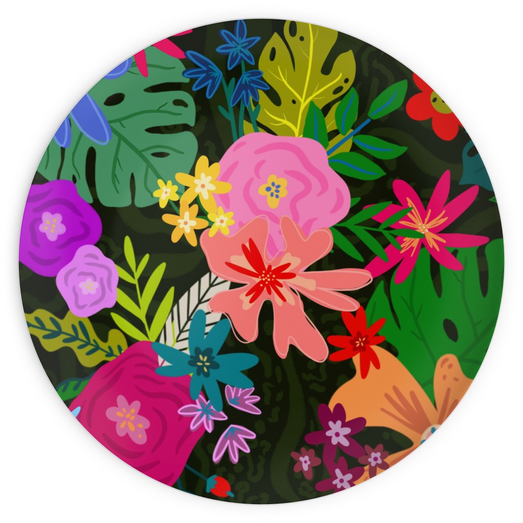Always Growing- Jungle Florals Large Scale Plates, 10x10, Multicolor