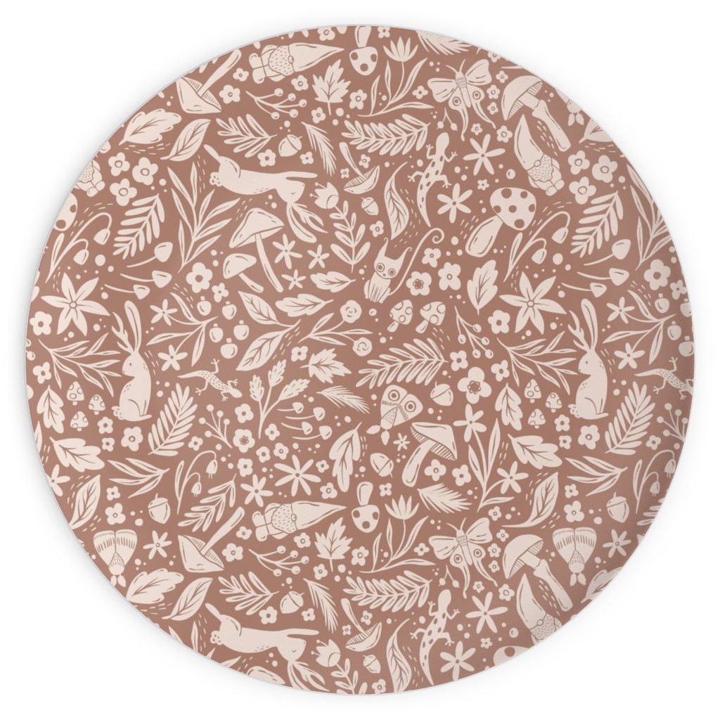 Enchanted Forest - Sienna Plates, 10x10, Brown